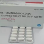 Metformin 1000mg tablets for type 2 diabetes and blood sugar control.