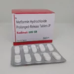 Metformin 500mg tablets for type 2 diabetes and blood sugar control.