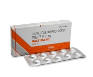 Naltrexone 50mg medication to control alcohol cravings and support addiction recovery.